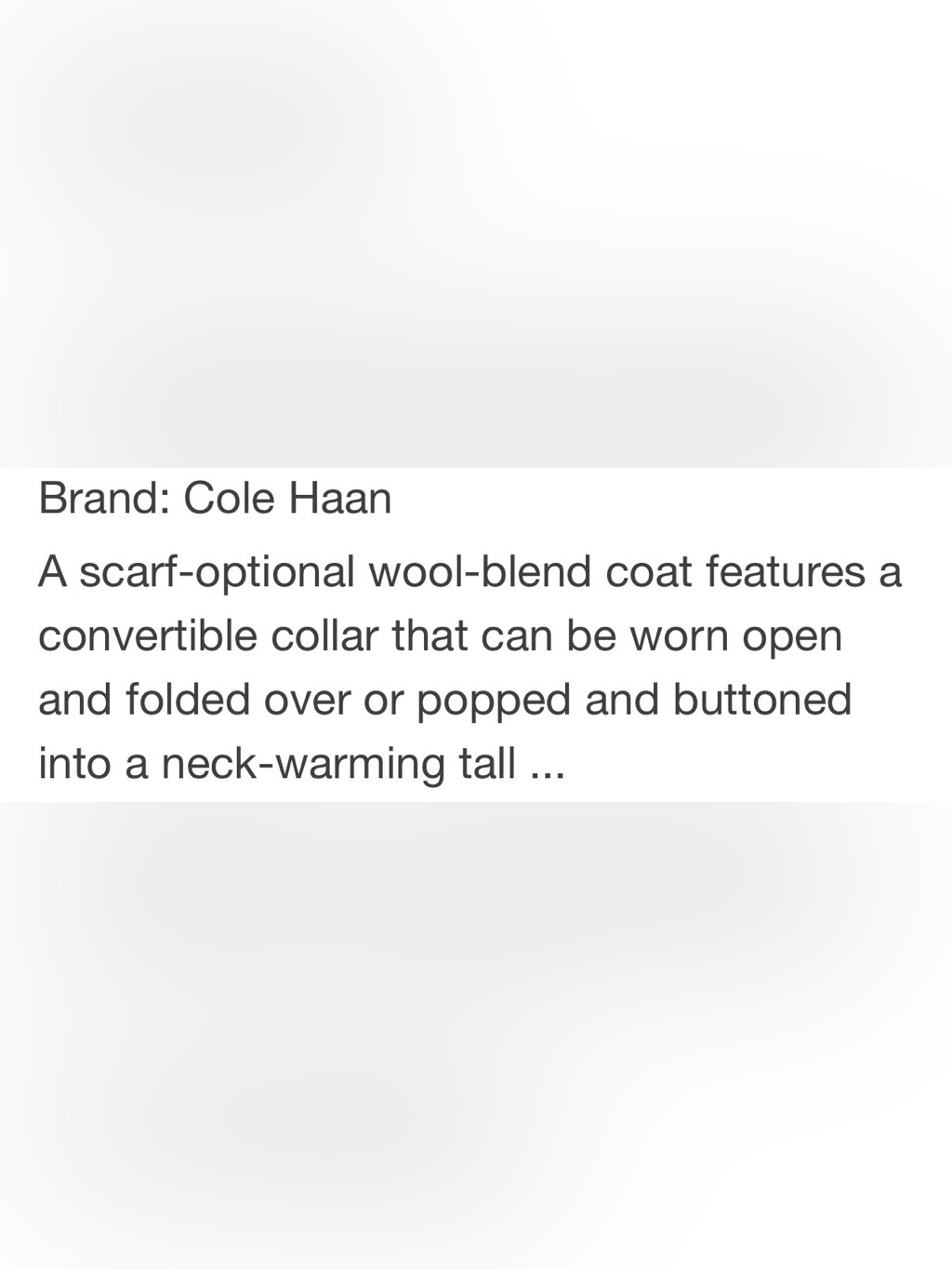 Cole Haan Black Slick Wool Asymmetric Zip Self Belted Signature Tag Coat Nwt 14 — image 6 of 8